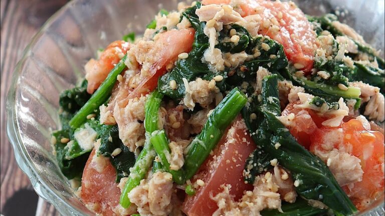 汁まで飲みほしたい♡ほうれん草とトマトのさっぱり和え【節約ごはん おうちごはん おかず 料理 レシピ 簡単レシピ 今日のごはん 作り置き】#Shorts