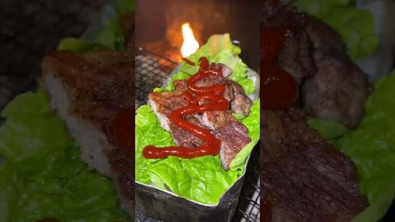 Korean BBQ!!【Camping Solo】#shorts