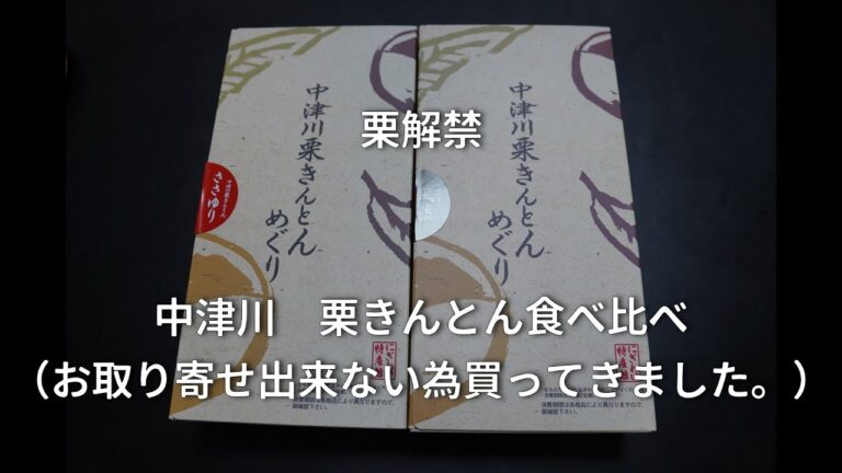 中津川　栗きんとん食べ比べ　お取り寄せ出来ないので買って来ました。