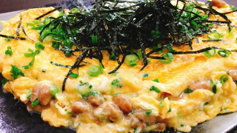 こんな簡単でこんな旨い料理なかなかないよね‼『ふわとろ♪ チーズたっぷり納豆オムレツ』【低糖質レシピ】Cheese Natto Omelet