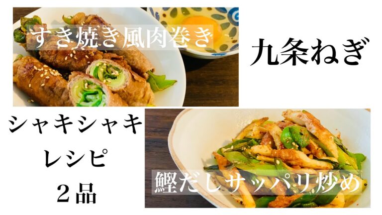 【食べ応え満点！九条ねぎ】ご飯がどんどん進む！シャキシャキ食感も楽しい！メインと副菜レシピ