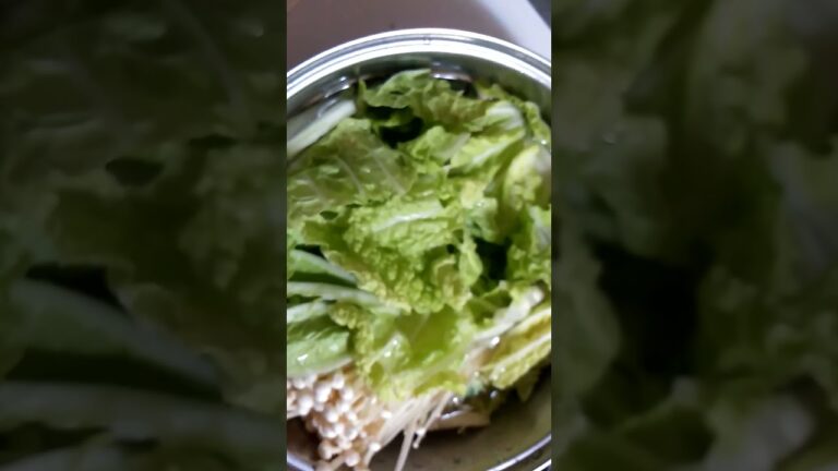 白菜とえのきの鍋🍲ポン酢で食べます🎶