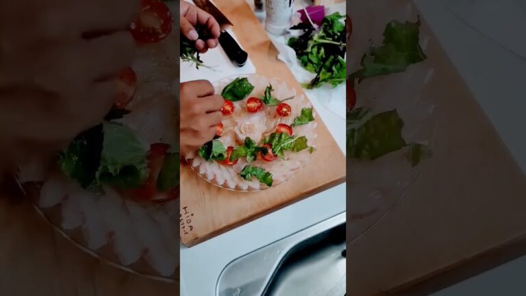 脂ノリノリ白身魚三種のカルパッチョ three kinds of fish carpaccio. #shorts #イタリアン #カルパッチョ#魚料理