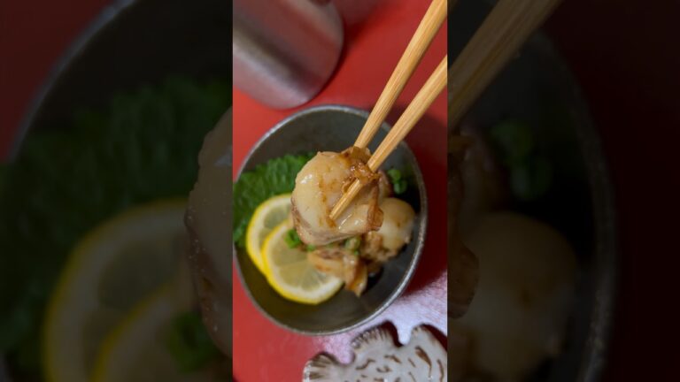 晩酌！ベビーホタテのバター醤油焼き！