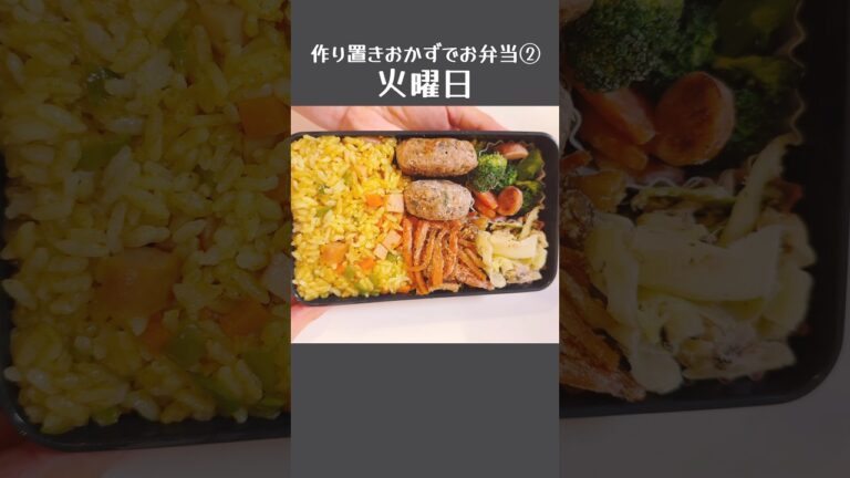 ドライカレー弁当【火曜日】作り置き冷凍おかずでお弁当作り②#お弁当記録