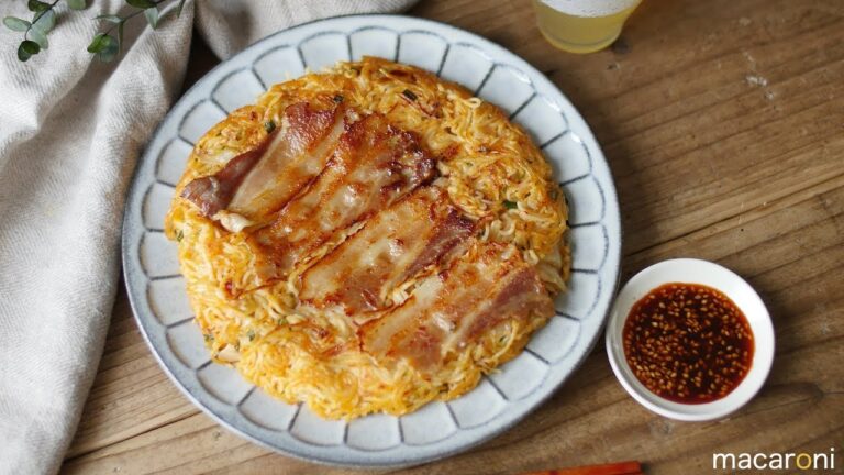 そうめん が大変身！豚 キムチ そうめん チヂミ の作り方