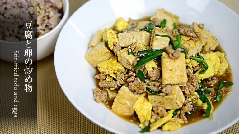 【豆腐と卵の炒め物】子供も大人も大好きな一品料理です！