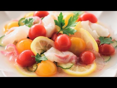 夏野菜と白身魚のお刺身マリネの作り方