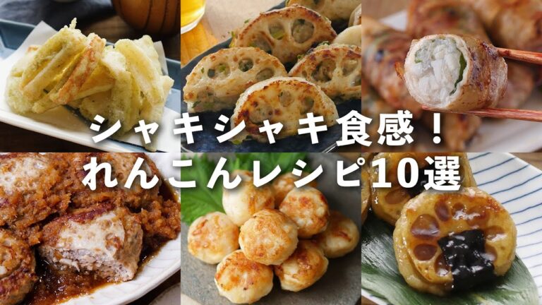 【れんこんレシピ10選】きんぴらや揚げ物など！シャキシャキ食感♪#れんこん #レシピ #おかず