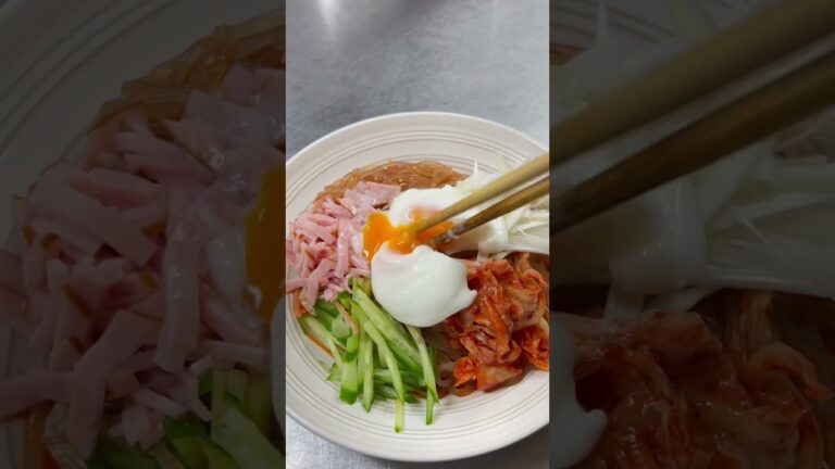 女将のさつまいも春雨でビビン麺bibim-guksu (Korean spicy noodles) #shorts