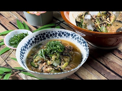 猛暑を吹き飛ばす【サバ缶味噌で作る涼風🎐冷や汁そうめん】 #冷や汁 #素麺レシピ #サバ缶  #shorts