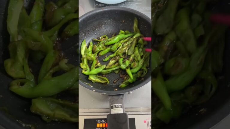 甘長唐辛子の生姜砂糖醤油炒め　summer japanese ginger cuisine