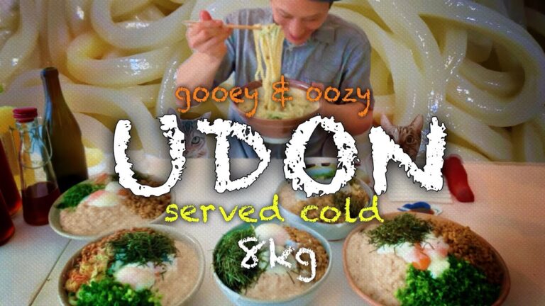 【大食い】ネバネバ『山かけ冷やしうどん』の作り方《8kg》UDON 【夏レシピ】