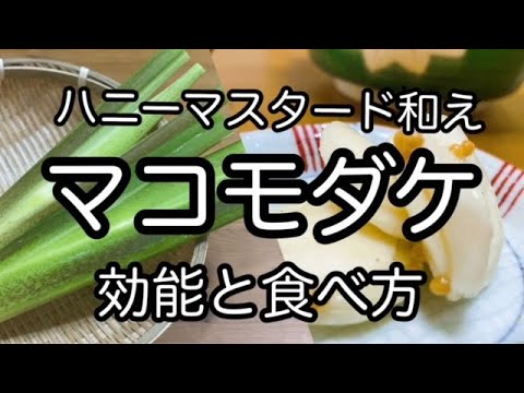 神が宿る草【マコモダケのハニーマスタード和えの作り方】効能と食べ方　Cooking method of makomodake with honey mustard