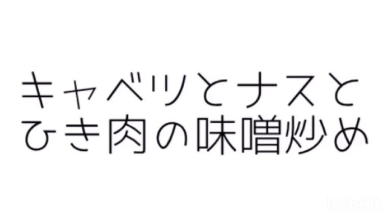 【味濃】キャベツとナスとひき肉の味噌炒め