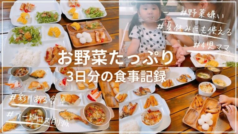 【夏休みにも使える】旬を味わうプレート盛り！３日分の食事記録★彩りある食卓でお野菜嫌いの子もテンション上がること間違いなし✨