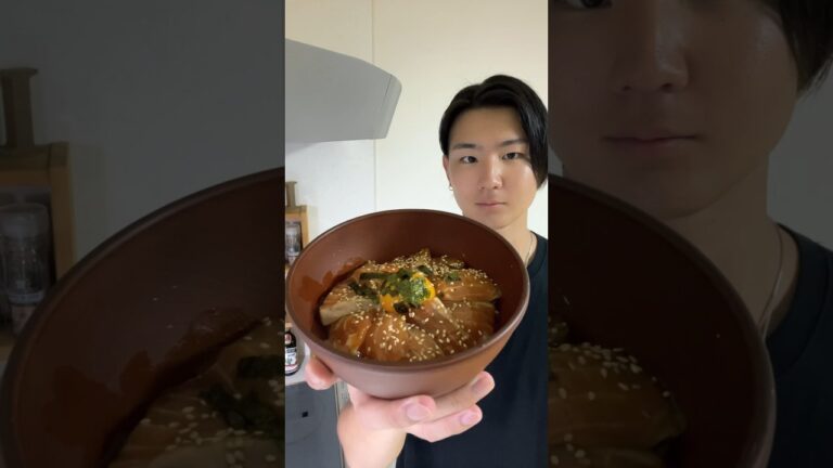 サーモンの漬け丼！#shorts #自炊 #ダイエットレシピ