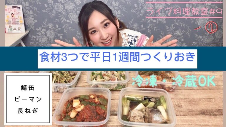 材料3つで平日1週間つくりおき サバ缶、ピーマン、長ネギ編②