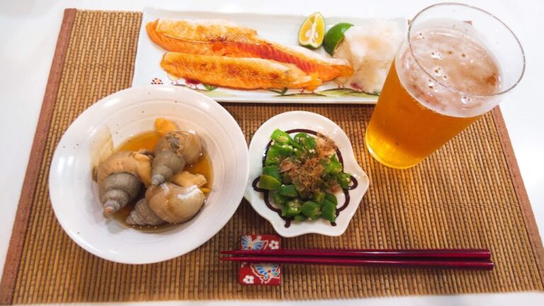 【鮭ハラス】ど田舎主夫の家族でたべる夜ごはん