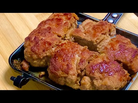 無骨に食欲爆発！爆弾ハンバーグをニンニク醤油で食すだけのやつ