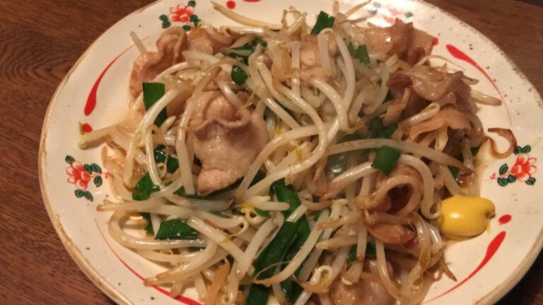 「中華食堂の肉ニラもやし炒め」作り方