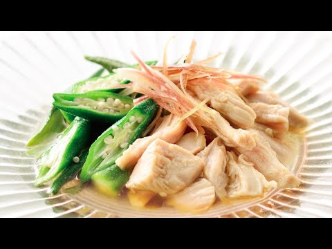 オクラとささみのわさび酢マリネの作り方