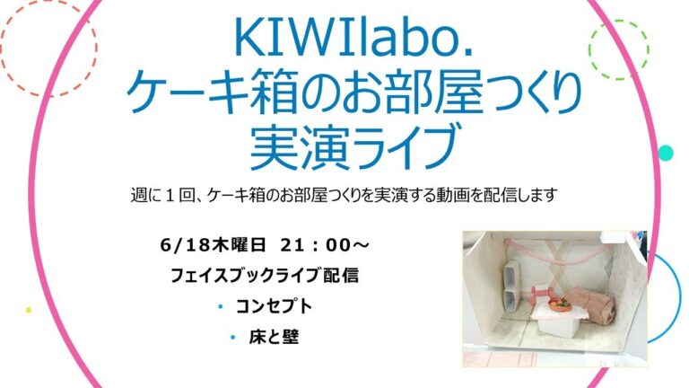 KIWIlabo.ケーキ箱のお部屋つくりを実践　その１