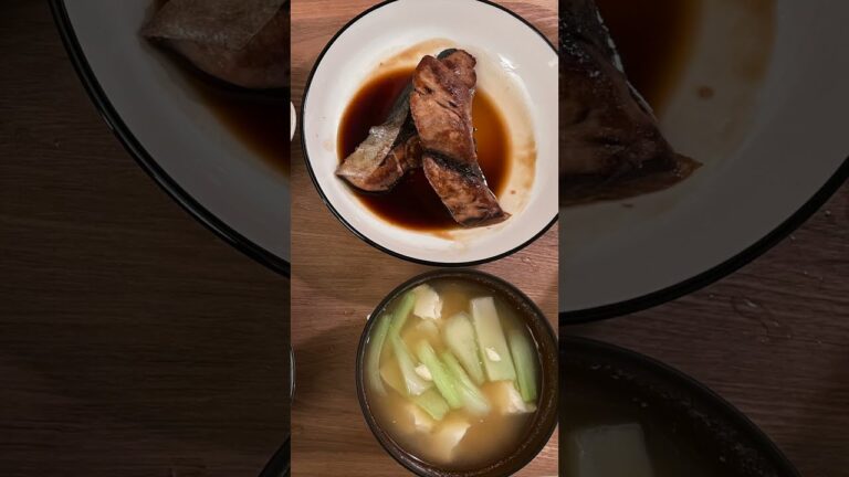 【10分で3品】ぶりのポン酢照り焼きとチンゲンサイ！【自炊日記】 #Shorts