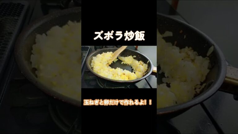 【ズボラ飯】貧乏ズボラ炒飯！！玉ねぎと卵だけで超簡単に作れるのにおいしいよ！！　＃shorts