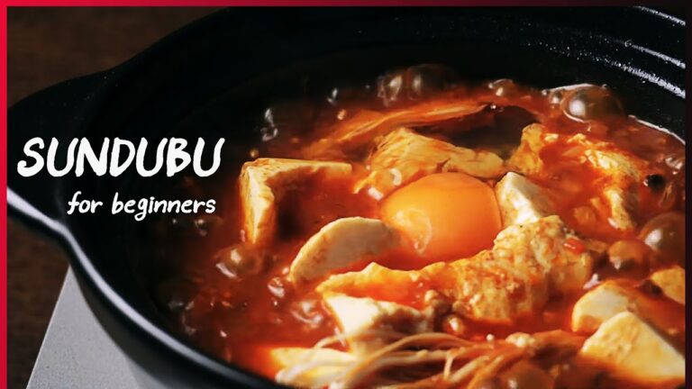 韓国料理初心者のためのスンドゥブチゲレシピ。[Korean food recipe/soft tofu stew] ENG.SUB.