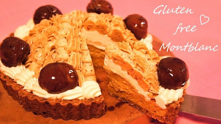 モンブランタルト＊グルテンフリー＊お菓子の作り方＊栗の渋皮煮＊手作りケーキ＊How to make gluten-free ＊ Montblanc tart＊