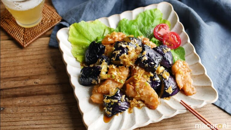 なすとささみの油淋鶏 のレシピ 作り方