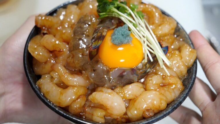 最強のエビ丼【甘エビのユッケ丼】がうますぎる。それに簡単すぎる。びっくり