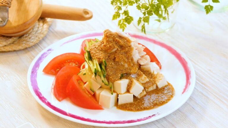 豆腐の棒々鶏サラダ