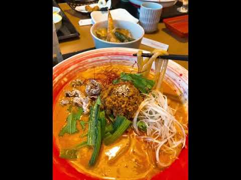 旨辛玉子とじ坦々うどん / 味の民芸
