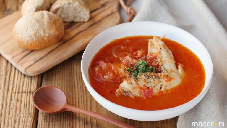 【365日のパンとスープ】手羽先のトマト煮込みスープ