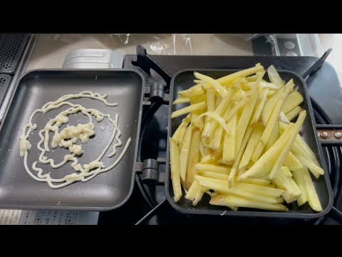 ホットサンドメーカーで揚げないハッシュドポテト コンソメチーズ味