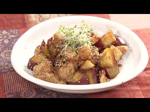 肉とサツマイモの甘酢炒め