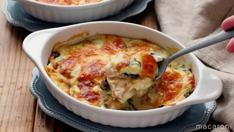 【ほうれん草とツナの豆腐グラタン】ちょっぴり糖質ひかえめ！マカロニ代わりにお豆腐で♪