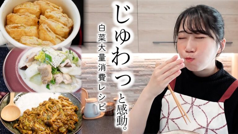 白菜消費に困ってる人！後悔させない絶品白菜メインおかず３品！
