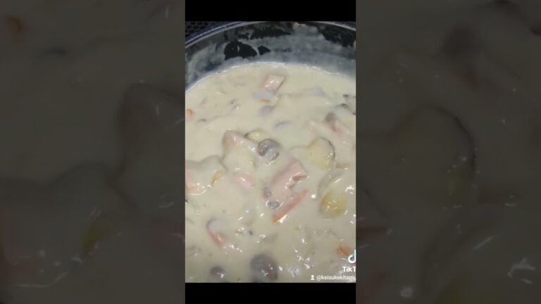 自宅飯 料理記録。鮭入りクリームシチュー・ナスとパプリカの甘酢炒め。#おうちごはん #料理 #料理記録 #クリームシチュー #宮城 #仙台