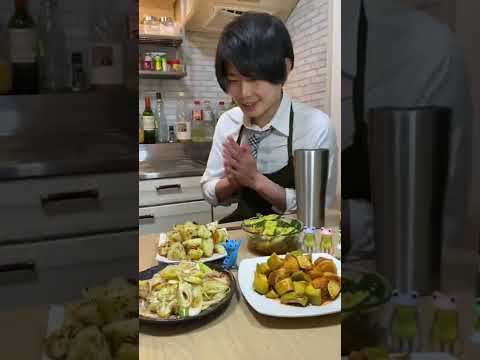 仕事終わりにおつまみ4品作って焼酎でキメます✨#shorts