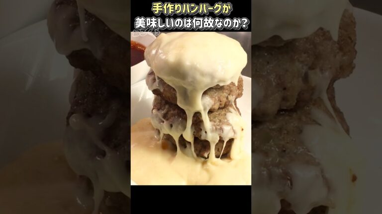手作りハンバーグが美味しいのはなぜなのか？ チーズソースのハンバーグ #shorts