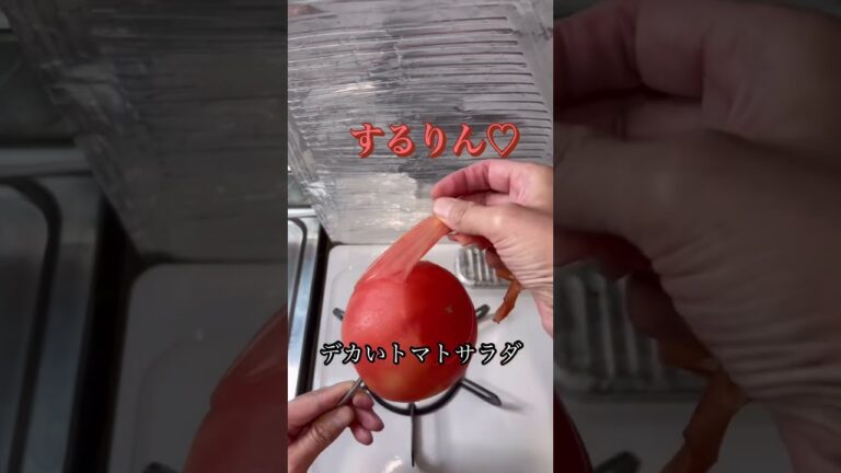ダイエット中に食べる、デカいトマトサラダ🍅#とまと #トマト #サラダ #ダイエット #低糖質レシピ  #レシピ #減量 #痩せる  #簡単レシピ#可愛くなりたい