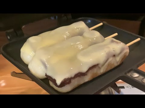 半額で賞味期限切れのカチカチお団子をホットサンドメーカーで short ver