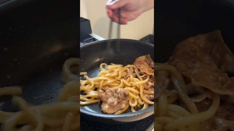 【ジョーさん。流】毎日これがいい...と言わしめた！超簡単ワンパンあまから肉うどん　#shorts