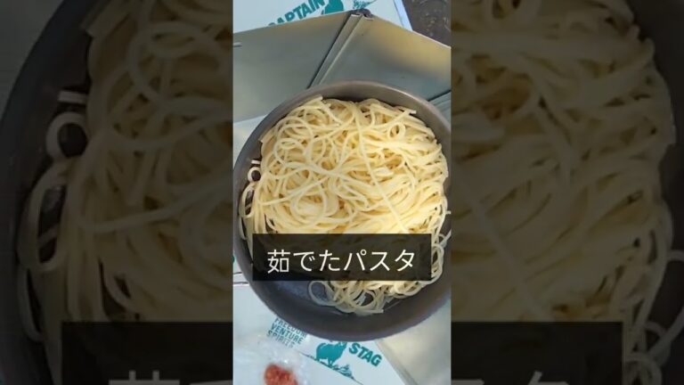 【キャンプ飯】簡単絶品　シンプルなたらこパスタ