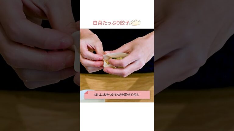 長谷川あかりさん『ほぼ白菜だけ餃子』のレシピ。白菜の塩もみなし、ボールを使わず作れる！【shorts】