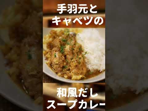 手羽元とキャベツの和風だしスープカレー【やすまるだし】