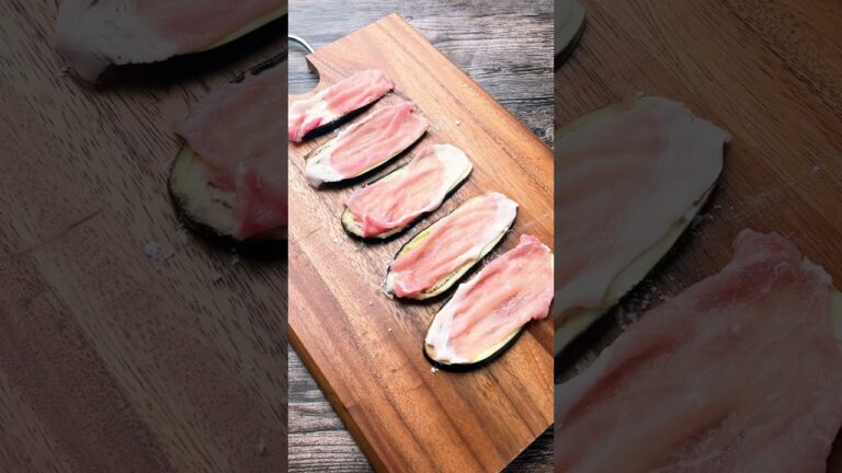 なすの豆苗豚巻き #shorts